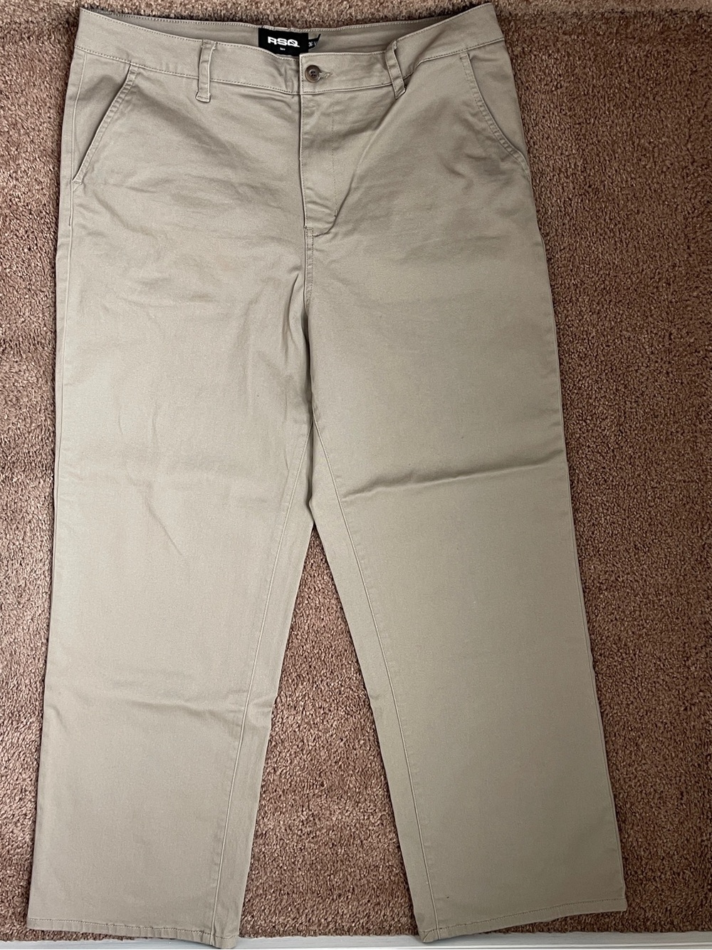 RSQ Mens Baggy Chinos in Light Tan 36x30